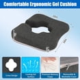 thumbnail image 2 of Gel Wheelchair Cushions for BedSores Prevention,Bed Sore Pad Cushion for Butt - Pain Relief for Long Sitting & Relieve Sciatica, Back, Tailbone, Pressure Sore and Ulcer Pain for Pregnant and Elderly, 2 of 9