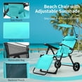 thumbnail image 5 of ABORON Beach Cart Chairs with 8" Wheels, 2 in 1 Heavy Duty Beach Chair with Canopy Shade, Foldable Beach Lounge Chair with Integrated Wagon Pull Cart Combination, Perfect for Backyard, Pool or Picnic, 5 of 7