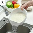 thumbnail image 2 of Bartans Plastic Colander Bowl for Rice, Pasta, Fruit, Vegetable Washer Strainers Basket White 1 Pc, 2 of 5