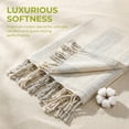 thumbnail image 3 of Unique Bargains Stripe Lightweight Absorbent Quick Dry Beach Towel Grey 71" x 40", 3 of 7