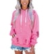 thumbnail image 1 of Sudadera con capucha de manga larga para mujer, informal, cómoda, con bolsillo, para el hogar, viajes, oficina, compras, rosa, S, 1 of 5