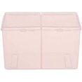 thumbnail image 2 of 2 Grids Plastic Cotton Pad Organizer Holder Dispenser Makeup Organizer Cotton Swab Holder Container Cosmetic Storage Nail Art Organizer 2 Grids Storage Box Pink, 2 of 5