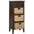 thumbnail image 3 of SAFAVIEH Michaela Nautical Side Table w/ Drawer and 3 Baskets, Cherry, 3 of 4