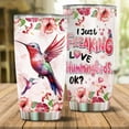 thumbnail image 2 of Hummingbird Tumbler 20oz Cute Animal Gift for Women, Girls Who Freaking Love Hummingbirds Lovers Perfect Birthday Christmas Valentine Wife Daughter Insulated Stainless Steel Coffee Cup with Lid, 2 of 7