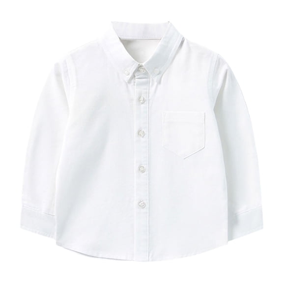Girls' Button Down Shirts Boys Formal Outfit White Polo Shirts for Boys Boys School Uniform Shirts Boys Girls Fashion