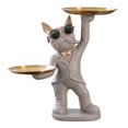 thumbnail image 1 of llavero de estatua de resina Francés Butler Escultura Resina Perro Con Bandeja Para Salón Beige Fanmusic llavero de estatua de resina, 1 of 7