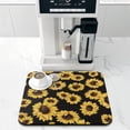 thumbnail image 2 of Washable Rubber Sunflower Dish Drying Mats for Kitchen Counter Home Large Coffee Bar Pad Accessories and Decor for Utensils Stemware 19.5''x12'', 2 of 6