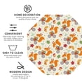 thumbnail image 3 of Lsque Forest Squirrel Pattern 4" Drink Coasters Set of 4, PVC Leather Absorbent Coasters, Table Coaster Set Decorative Coffee Cup Coasters Housewarming Gift -Octagon, 3 of 6