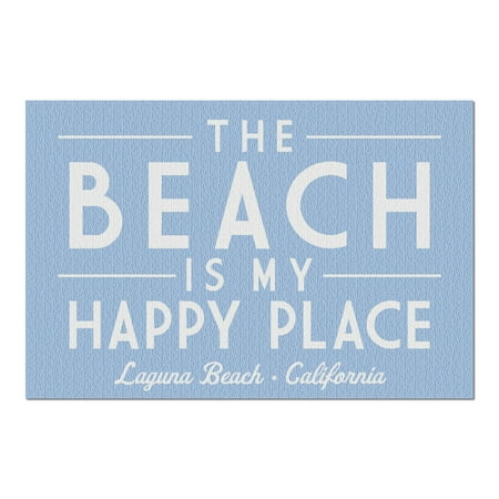 Laguna Beach, California - The Beach is My Happy Place - Simply Said (20x30 Premium 1000 Piece Jigsaw Puzzle, Made in (Best Places In Laguna Beach)