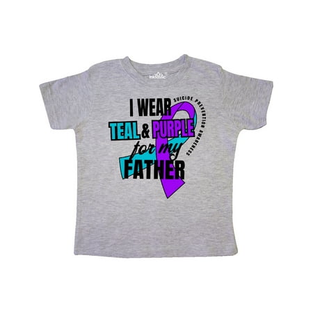 

Inktastic Suicide Prevention I Wear Teal and Purple for My Father Gift Toddler Boy or Toddler Girl T-Shirt