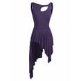 thumbnail image 6 of Aislor Lyrical Women Ballet High Low Dance Dress Leotard Short dress with Sleeveless Crew Neck, 6 of 7