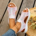 thumbnail image 5 of Dakaela Womens Orthopedic Walking Sandals Arch Support Ladies Walking Sport Athletic Sandal Open Toe Slip on Plantar Fasciitis Casual Shoes Pink 9.5, 5 of 9