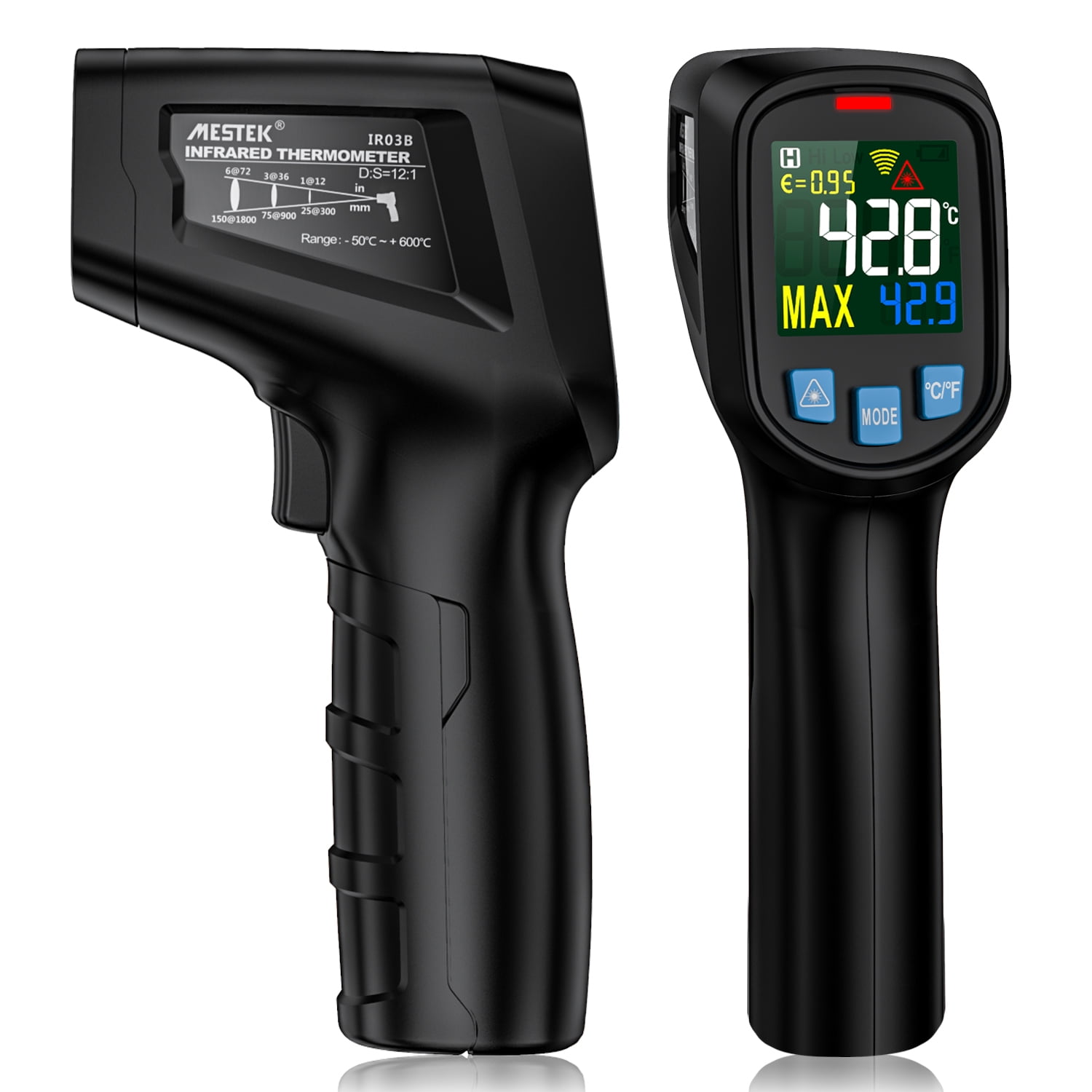 MESTEK IR03B Infrared Thermometer 50400℃ or 581112 ℉ NonContact