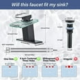 thumbnail image 4 of LED Bathroom Sink Basin Facuet Single Handle Waterfall Vanity Mixer With Drain, 4 of 15
