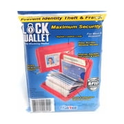 Red Lock Wallet RFID Blocking Wallet, Protection From Identity Theft