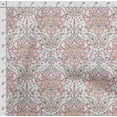 thumbnail image 4 of Soimoi Asian Paisley Print, Velvet Fabric, Decor Sewing Fabric by The Yard 54 Inch Wide,Decorative Fabric for Upholstery and Home Accents, Pink&White, 4 of 5