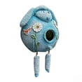 thumbnail image 2 of Outdoor Resin Blue Puppy Birdhouse With Daisies And Butterflies Garden Landscapes Decoration For Balcony Gardening, 2 of 9