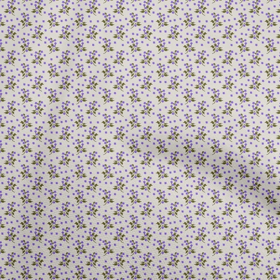 oneOone Polyester Lycra Violet Fabric Floral Sewing Fabric By The Yard Printed Diy Clothing Sewing Supplies 56 Inch Wide