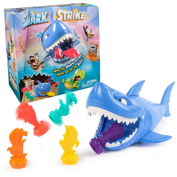 Spin Master Games, Shark Strike, Bowling Game with Wind-Up Jaw-Chomping Action, 2-4 Players, for Ages 5 & Up