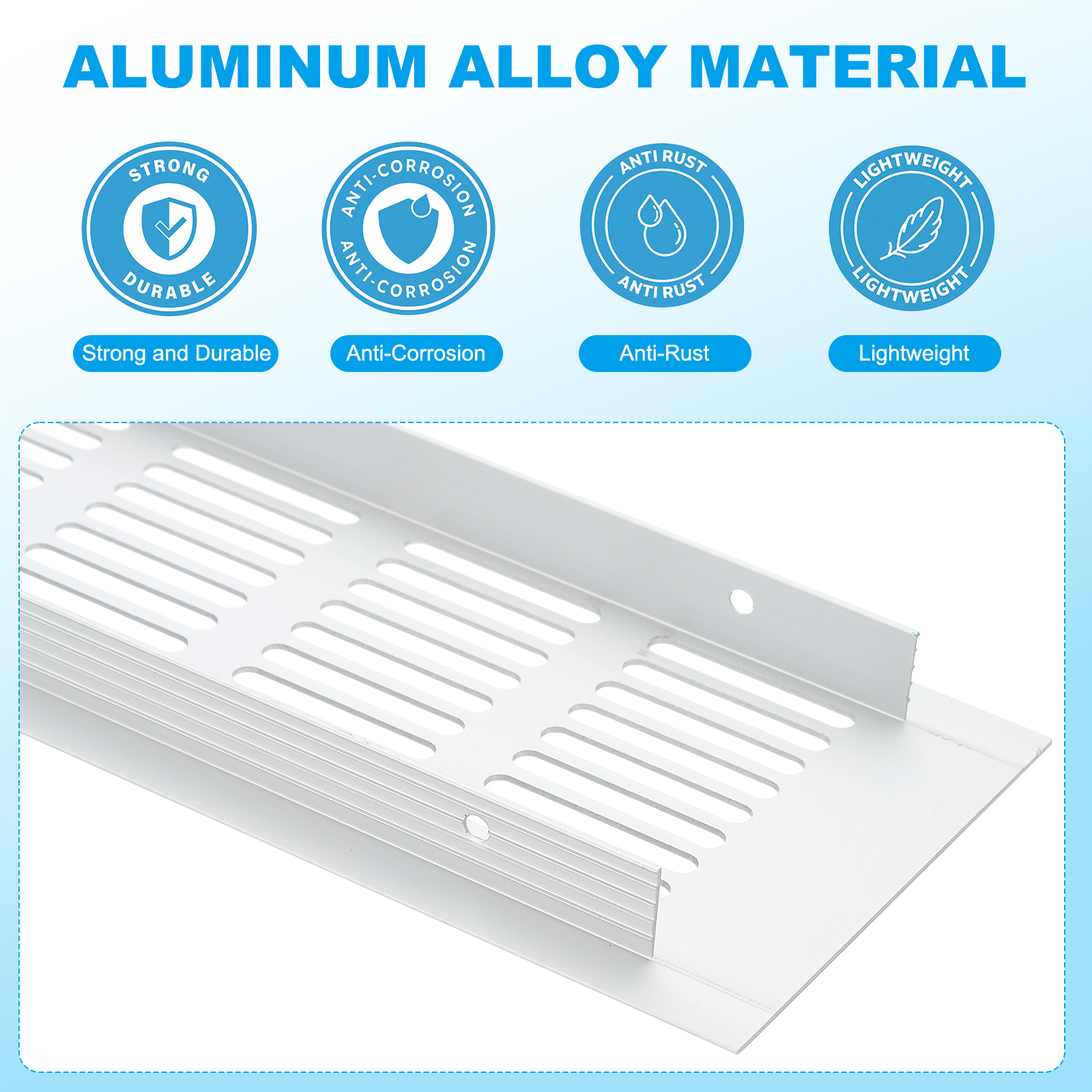 Uxcell 16 x 3 Inch Door Air Vent Cover, 3 Pcs Heavy Duty Grille Ventilation
