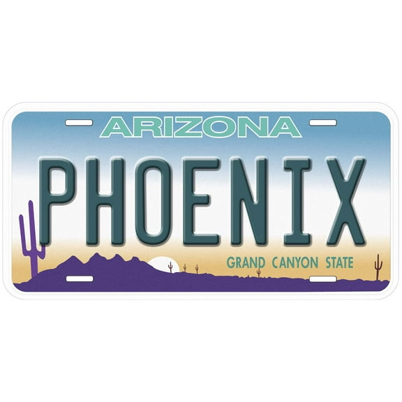 Phoenix Capital Of Arizona Flat Novelty Car License Plate
