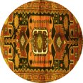 thumbnail image 1 of Ahgly Company Indoor Round Persian Yellow Traditional Area Rugs, 3' Round, 1 of 4