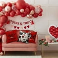 thumbnail image 5 of Valentine''s Day Pillow Covers 20x20 Inch Set of 2 Various Red Black Hearts Decor White Throw Pillow Covers Valentine''s Day Cushion Case Decoration for Sofa Couch 57B, 5 of 6