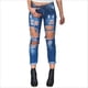 thumbnail image 4 of Pantalones Rasgados Con Agujeros Grandes Boyfriend Distressed Pants SX-Large Yuyangstore Vaqueros angustiados para mujer, 4 of 8