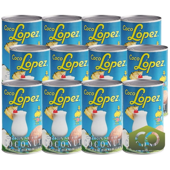 Coco Lopez Cream of Coconut LARGE – Original Sweet Tropical Piña Colada Base & Ultra-Velvety Coconut Flesh Richness, 57 oz. (1.63 kg)
