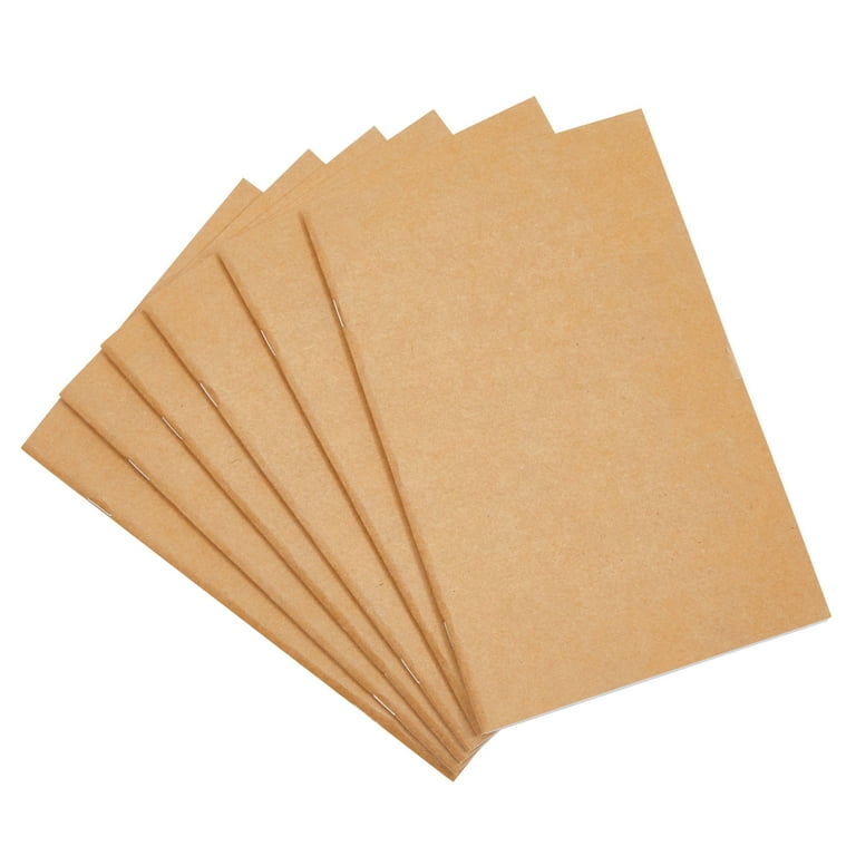 12 Pack A5 Kraft Paper Notebook Lined Journal Pocket Diary Planner Bulk  5.5x8 In