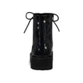 thumbnail image 4 of Unique Bargains Women's Round Toe Platform Lace Up Combat Ankle Boots, 4 of 8