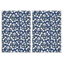 2 Pcs Funny Kitchen Towels,Paw Print Dog Bone Microfiber Dish Towels,Kitchen Tea Towels,Kitchen Towel Set (18" X 26")