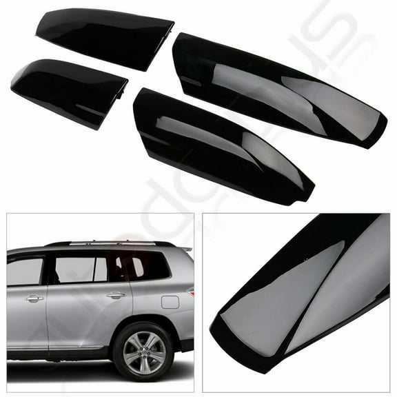 ECCPP 4X FOR Toyota Highlander 2008-2012 Roof Rack Cover Rail End Shell Replacement