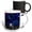 Multicolor, variant on 3drose, Contemporary Image of Watercolor Full Moon Night City Skyline Design, 11oz Mug