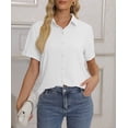 thumbnail image 2 of Blusa de mujer Camisas de cuello en V Blusas elegantes de manga larga Camisa de gasa, 2 of 6