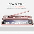 thumbnail image 6 of for Galaxy Z Fold 5 Case, Built-in S Pen & S Pen Holder & Hidden Kickstand with Stylus, Wireless Charging Hard PC Shockproof Military Grade Protection Case for Samsung Galaxy Z fold 5 2023, Rosegold, 6 of 8
