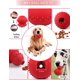 thumbnail image 3 of Juguete para masticar para perros, caucho natural duradero, juguete para perros indestructible para perros grandes y pequeños (rojo) JM, 3 of 5