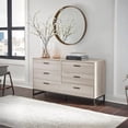 thumbnail image 2 of Signature Design by Ashley Socalle Six Drawer Dresser, Light Natural Brown, Modern Oak Grain, Pewter-Tone Pulls, 2 of 8