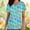 A292 Sky Blue, variant on Easter Scrub Tops for Women Pink Floral Bunny Ear Eggs Print V Neck Short Sleeve Nursing Uniform with Front Pockets Breathable Holiday Medical Top