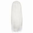 thumbnail image 3 of Peluca de cosplay, pelo sintético, largo y blanco, 66 cm, para Halloween, 3 of 3