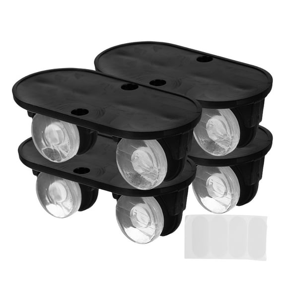 Hemoton  4 Pcs Stickable Pulleys Storage Box Wheels Small Tool Cart