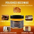 thumbnail image 6 of Beeswax Wood Polish, 100g Furniture Restorer, Removes Scuffs Grease, for Tables Cabinets, Natural Formula, Enhances Grain, Protective Shine, 6 of 9