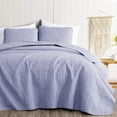 thumbnail image 2 of Chezmoi Collection Austin Queen Oversized Bedspread Set, 3-Piece Lightweight Microfiber Quilted Coverlet for All Seasons, Lavender, 2 of 9