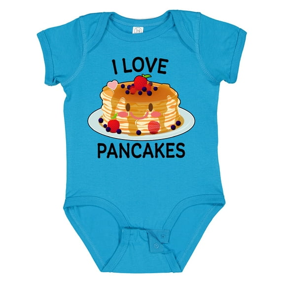 Inktastic I Love Pancakes with Cute Stack of Pancakes Boys or Girls Baby Bodysuit