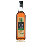 1883 Organic Agave Syrup - Flavored Syrup for Hot & Iced Beverages - Gluten-Free, Vegan, Non-GMO, Kosher, Preservative-Free, Made in France | Glass Bottle 1 Liter (33.8 Fl Oz)