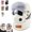 White, variant on 2027 New 5-in-1 Fleece Hat and Neck Warmer, Outdoor Biking Hat with Goggles, Detachable Face Mask,Breathing Valve, Windproof, Skiing, Motorcycle, Snowmobile.
