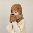thumbnail image 3 of Xunlbb Scarf Set Winter Warm Hat Scarf Gloves Kids Winter Beanie Hat Warm Knit Thick Ski Cap And Scarf Gloves Set For Girls Boys Christmas Gift on Clearance, 3 of 4