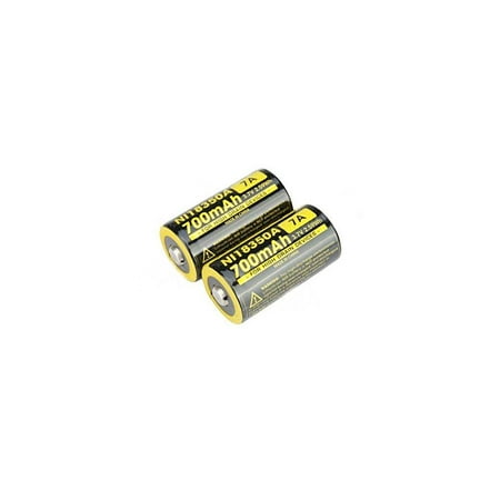new 2x nitecore imr 18350 ni18350a 700mah 7a 3.7v rechargeable (Best Imr 18350 Battery)