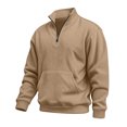 thumbnail image 2 of Mens Quarter Zip Pullover Long Sleeve Fall Sweatshirt with Kangaroo Pocket Sporty Hiking Outdoor Tops, 2 of 9