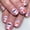 No tools, variant on Spring and summer short square nail art, underwater world theme, pink glitter with small fish & coral, glossy press-on nails, 24-piece detachable